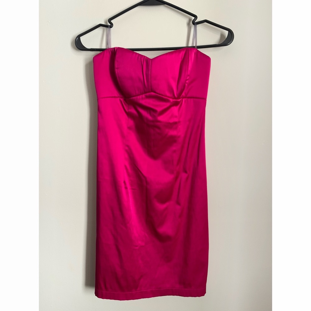 Hot pink mini dress